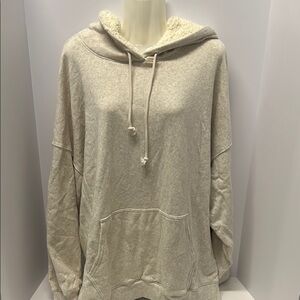 American Eagle Cream Sherpa Lined Sweater NWT